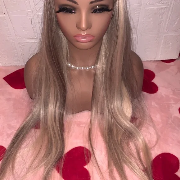 HALO HUMAN HAIR SUPER LONG! Platinum Blonde, NEW - Picture 4 of 8